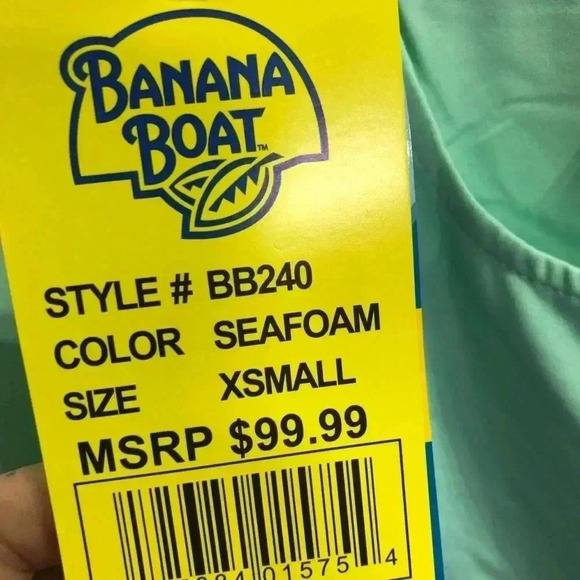 Banana Boat UPF 50+ Swim,casual summer shorts,elastic waist,pockets, Seafoam - Picture 5 of 8